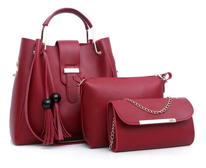 BOLSOS ELEGANTES Aura Essencial – Conjunto 3 e 1 de Bolsos Modernos