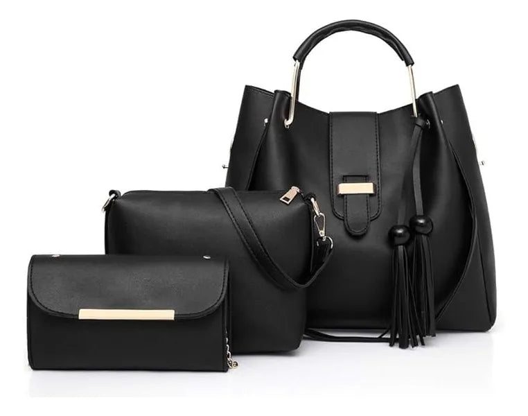 BOLSOS ELEGANTES Aura Essencial – Conjunto 3 e 1 de Bolsos Modernos