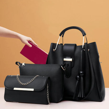 BOLSOS ELEGANTES Aura Essencial – Conjunto 3 e 1 de Bolsos Modernos