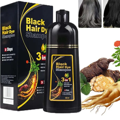 Black Color – Shampoo Tonalizante 3 en 1 con Extractos Naturales